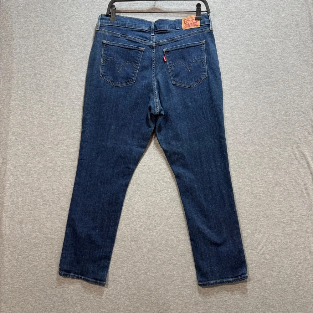 Levi's Classic Straight Jeans Womens 31 Dark Wash Blue Denim Stretch Classic